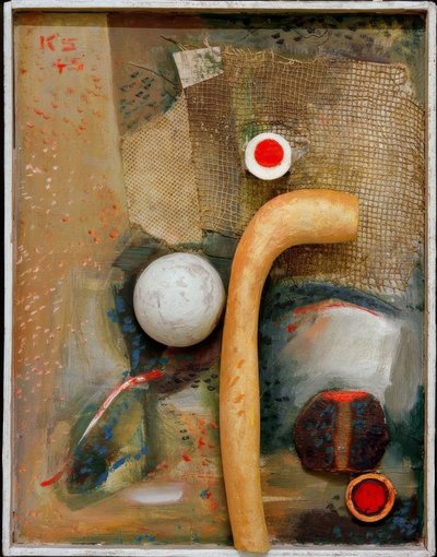 Fredlyst with Yellow Artificial Bone by Kurt Schwitters