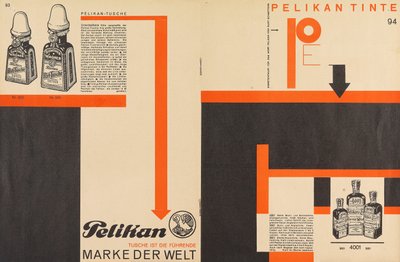 Merz 11 Pelican Ink advertisement by Kurt Schwitters