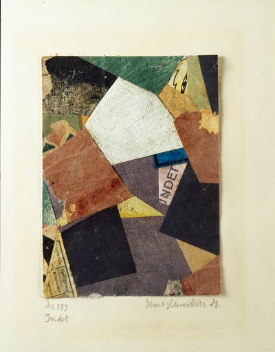 Merz 293 Collage by Kurt Schwitters 1921 Private collection by Kurt Schwitters