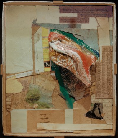 Untitled (Image with Root Wood or Composition with Box) by Kurt Schwitters