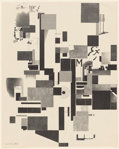 Untitled, no. 2 of 6 from the portfolio Merz 3. Kurt Schwitters 6 Lithos. Merz Portfolio. First Portfolio of the Merz Publisher by Kurt Schwitters