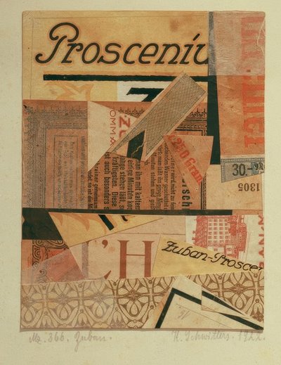 Zuban Merz 366 by Kurt Schwitters
