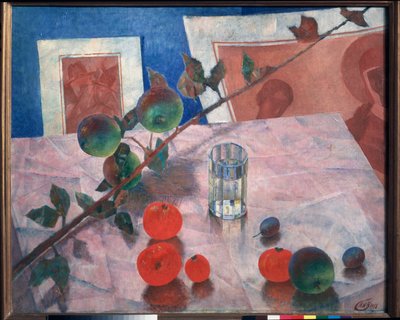 Still Life in Pink by Kuzma Sergeevich Petrov Vodkin