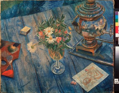 Still Life with Samovar by Kuzma Sergeevich Petrov Vodkin