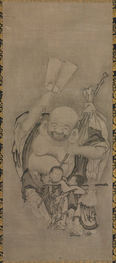 Hotei with Daoist Immortals: Hotei, c. 1575-1600 by Kyūseki Tomonobu
