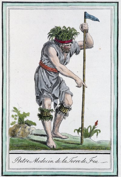 Priest physician of the Tierra de Fuego (Chile) - in Encyclopedia of Voyages by J. Grasset St Sauveur by L.F. Labrousse