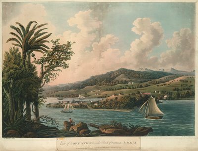Port Antonio, from Six Views in the Island of Jamaica, lithograph by I. Merigot by L. (after) Bellenger