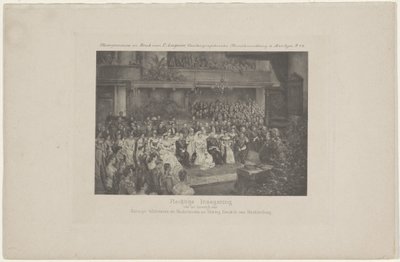 Blessing of the Marriage of Queen Wilhelmina and Prince Hendrik, 1901 (Solemn Blessing of the Marriage of Queen Wilhelmina of the Netherlands and Duke Hendrik of Mecklenburg) by L. Angerer