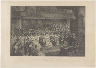 Solemn Blessing of the Marriage of Queen Wilhelmina of the Netherlands and Duke Henry of Mecklenburg in The Hague, on February 7, 1901 by L. Angerer