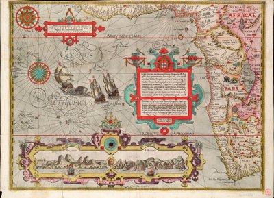 Chart of the Guinea coast, Manicongo and Angola as far as the Cape of Good Hope by L. Davis