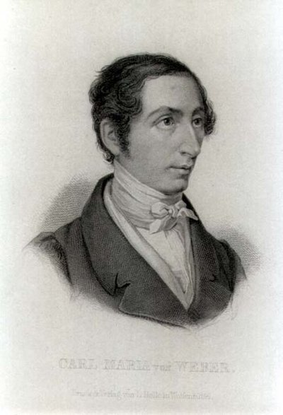 Portrait of Carl Maria von Weber, German composer by L. Holle