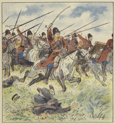 Cossack charge by L. Malespine
