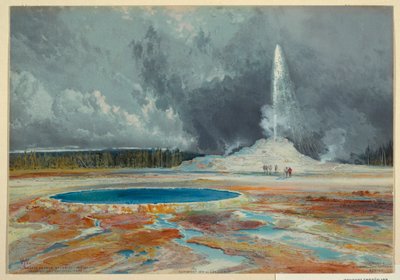 Castle Geyser, Upper Geyser Basin, Yellowstone National Park by L. Prang and Company