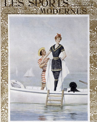 Sea bath - watercolour by L. Rossi in L