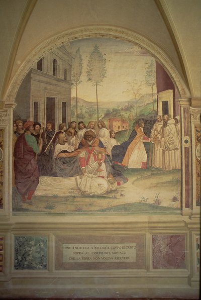 The Death of St. Benedict (from the Life of St. Benedict) by L. Signorelli