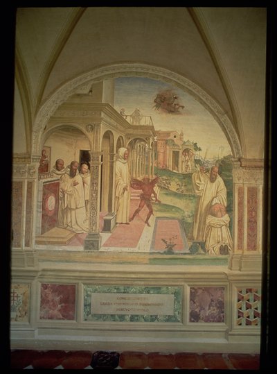 The Flagellation of St. Benedict, from the Life of St. Benedict by L. Signorelli