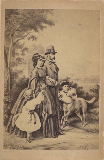 Franz Joseph I and Elisabeth of Austria and their Imperial Family (illustration) by L. T. Neumann