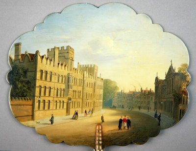Victorian Screen with a Scene of Oxford High Street and Queen