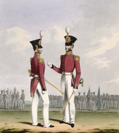 Field Officers of the Royal Marines, Plate 2 from 