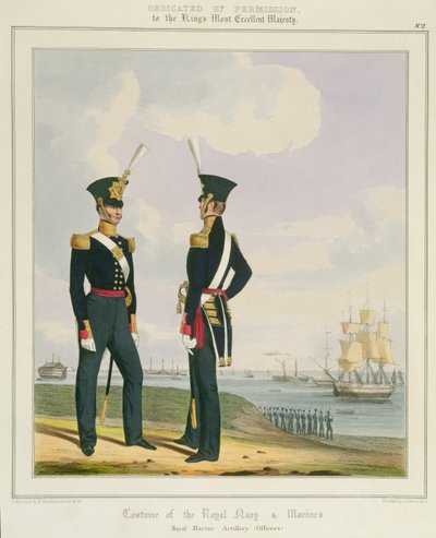Royal Marine Artillery Officers, Plate 8 from 