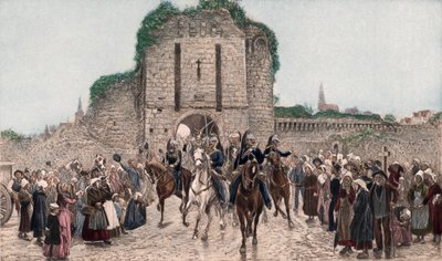 Cavalry Leaving a Breton City by Lady  Butler
