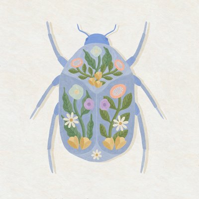 Spring Blooms Beetle, 2023 by Lady Ann de Borja