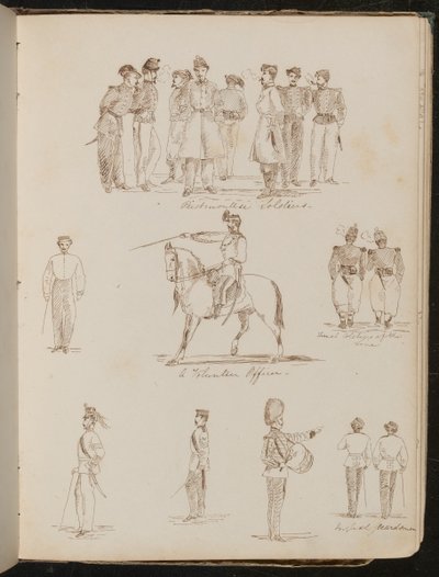 Studies of Eight Soldiers Inscribed 
