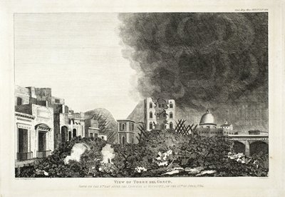 View of Torro del Greco: Taken on the 8th Day After the Eruption of Vesuvius, 15th June 1794, 1822 by Lady H. Fitzgerald