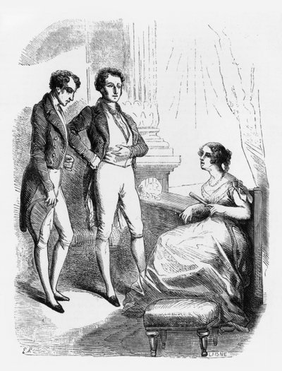 Rastignac introduced to Madame de Nucingen, illustration from 