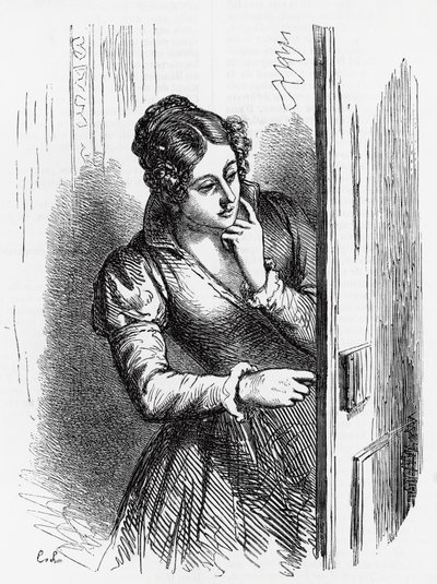 Illustration for Rise and Fall of Cesar Birotteau, novel by Honore de Balzac from Human Comedy, engraving by Laisne by Laisne Laisne