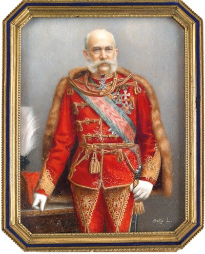 Portrait of Franz Joseph I of Austria in Hungarian Uniform by Lajos Osko