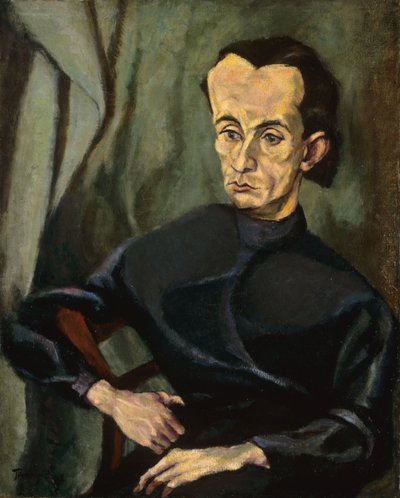 Portrait of Lajos Kassak by Lajos Tihanyi