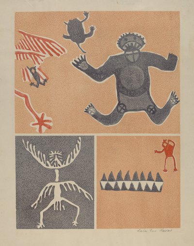 Petroglyph - Human Figures by Lala Eve Rivol