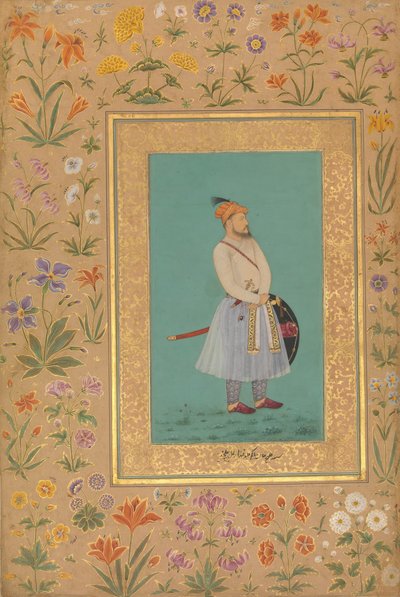 Portrait of Qilich Khan Turani, Folio from the Shah Jahan Album by Lalchand