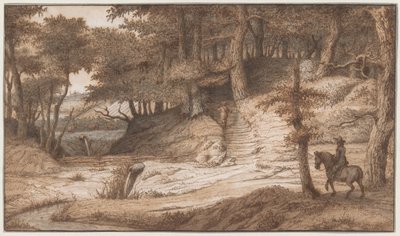 Horseman and Hunter in the Woods of Doorwerth, Near Arnhem by Lambert Doomer