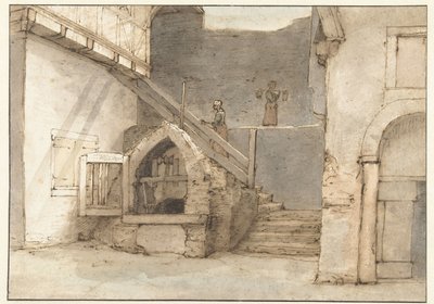 Water Well by the City Wall in Bacharach by Lambert Doomer