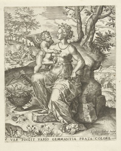 Spring: Venus and Cupid by Lambert Lombard