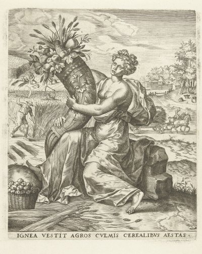 Summer: Ceres with a Cornucopia (The Four Seasons) by Lambert Lombard