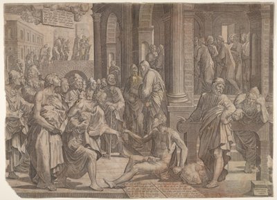 Saint John and Saint Peter Healing the Cripple, 1553 by Lambert Suavius