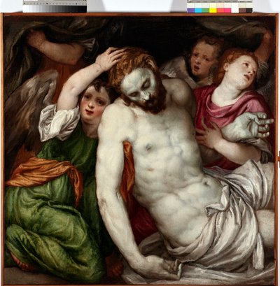 Pieta with angels by Lambert Sustris