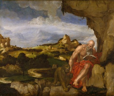 St Jerome in the Wilderness by Lambert Sustris