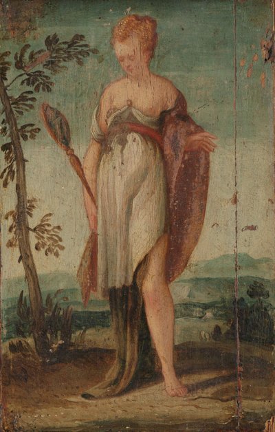 Woman with Mirror by Lambert Sustris