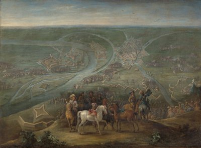 French Commanders at the Siege of Rheinberg, c.1675 by Lambert de II Hondt