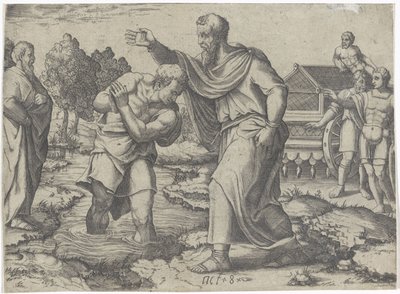 Baptism of the Ethiopian Eunuch by Philip by Lambertus Suavius (attributed to)