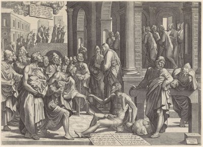 Peter and John Healing the Cripple at the Gate of the Temple by Lambertus Suavius