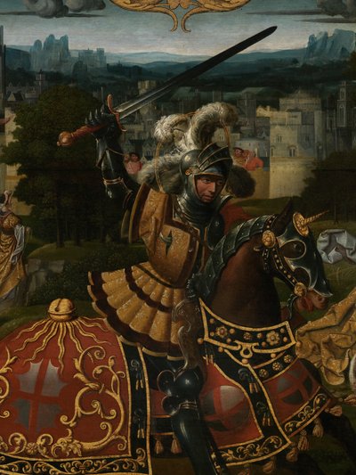Detail of the Legend of St. George (detail) by Lancelot (school of) Blondeel