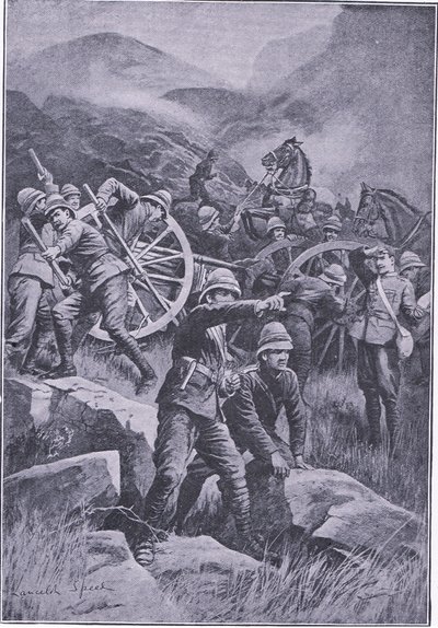 A Gun Overturned on a Hillside, from After Pretoria: The Guerilla War by Lancelot Speed