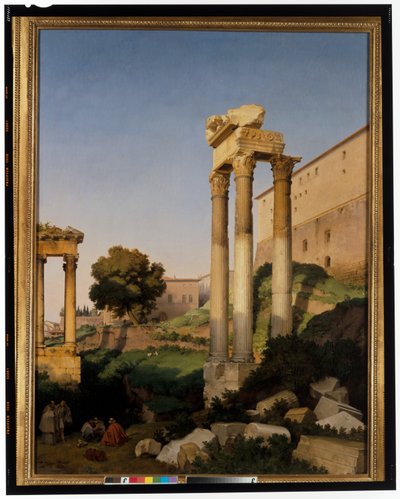 View of the Roman Forum with the Temples of Vespasian and Saturn by Lancelot Théodore Turpin de Crissé de Crissé