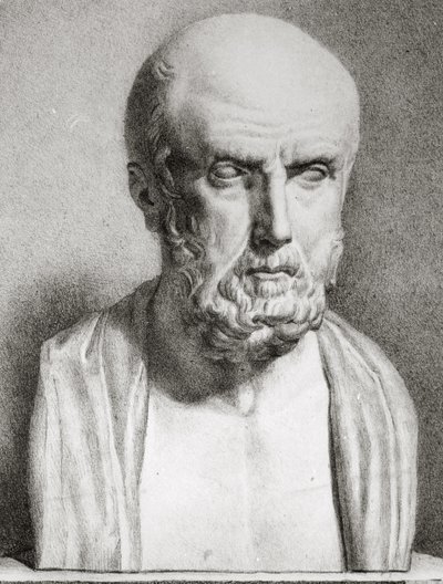 Portrait of Hippocrates (detail) by Langlume