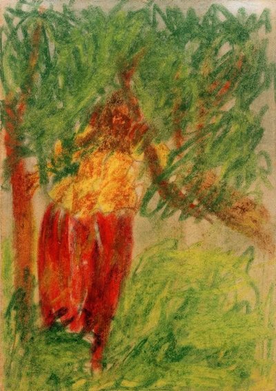 Untitled (Woman Standing Under a Tree) by Laszlo Moholy Nagy